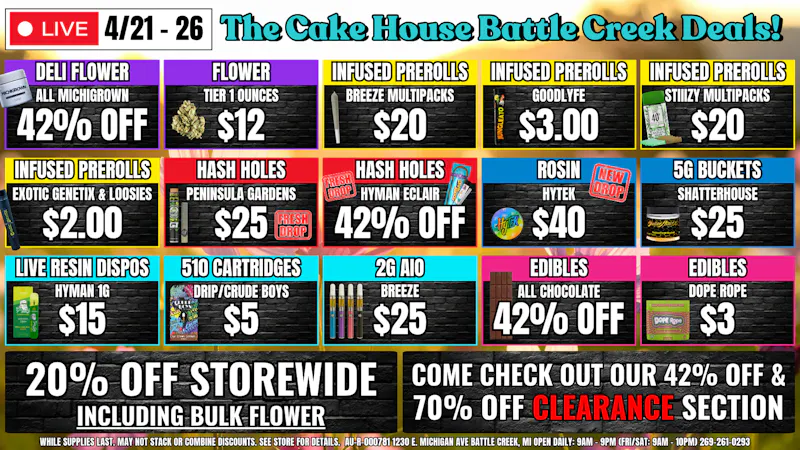 The Cake House - Battle Creek TCH Battle Creek Weekly Deals!