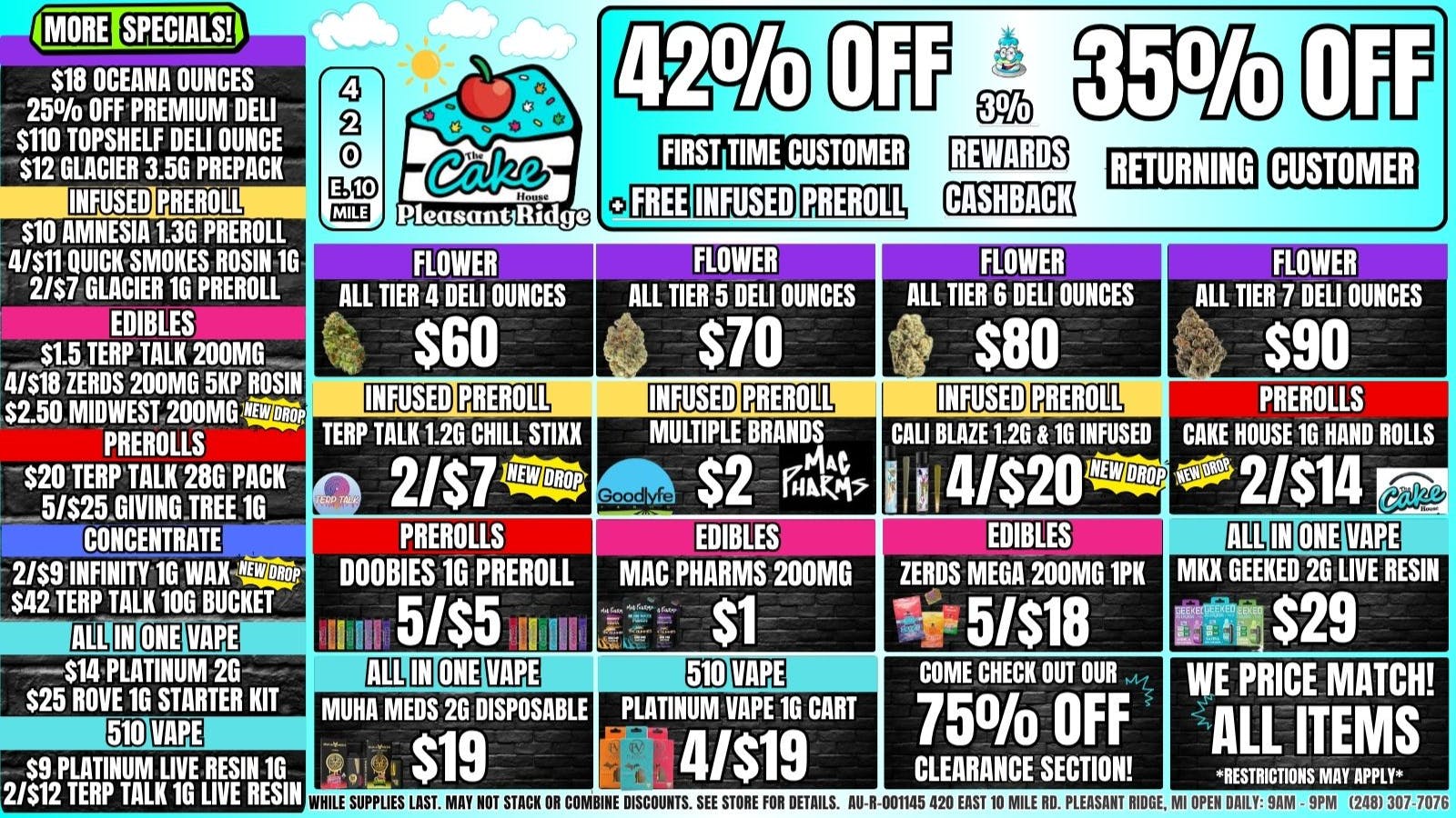 The Cake House - Pleasant Ridge 35% OFF RETURNING! 42% OFF 1ST TIME + FREE INFUSED