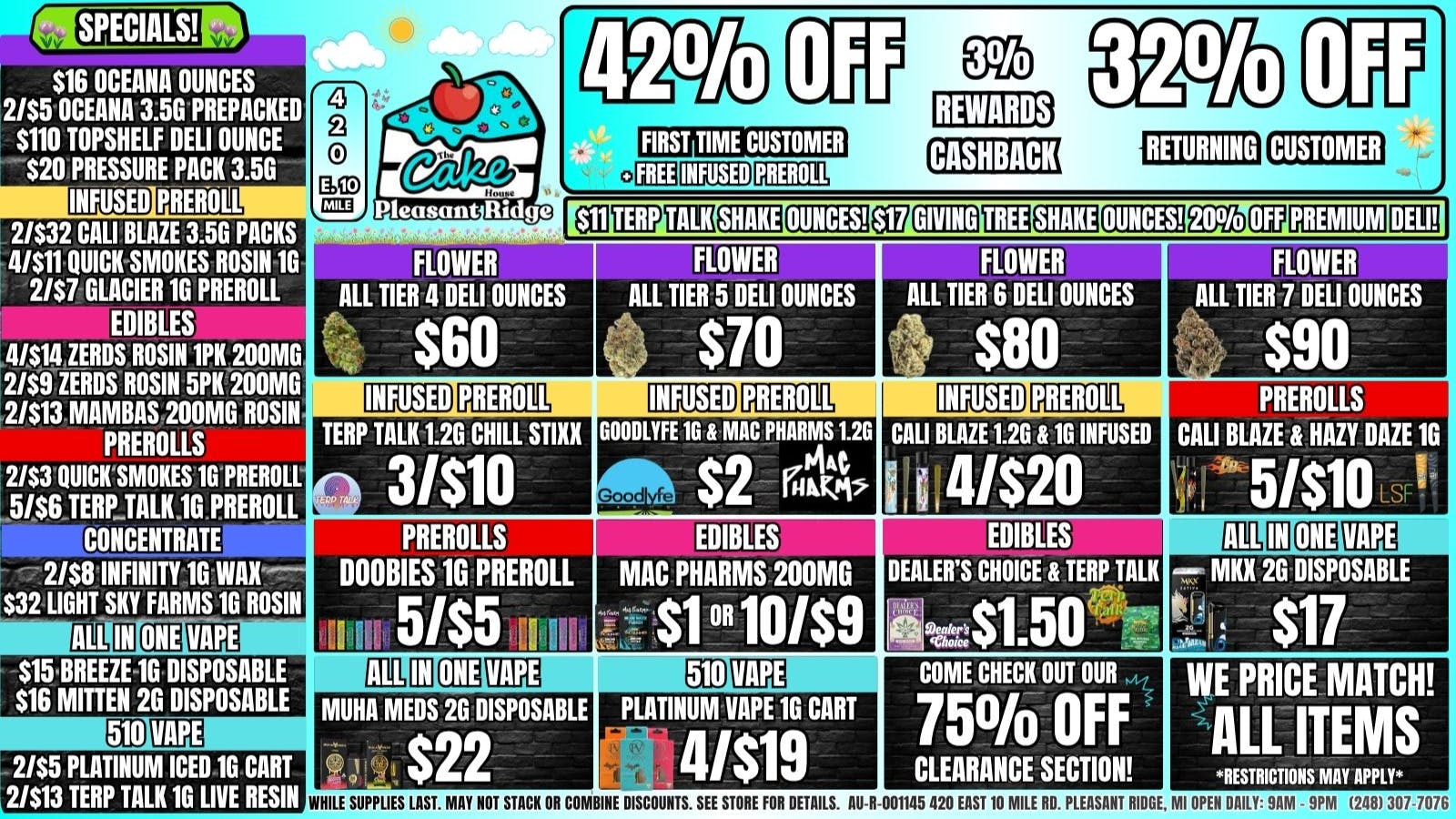 The Cake House - Pleasant Ridge 32% OFF RETURNING 42% OFF 1ST TIME +1G GOODLYFE PR