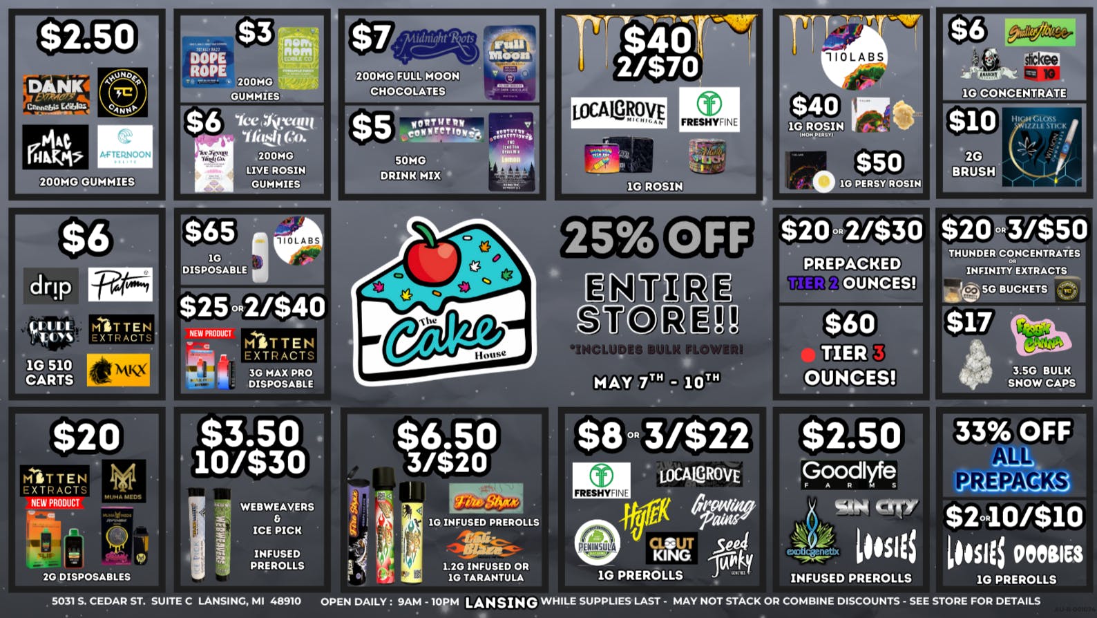 The Cake House - Lansing 25% OFF ENTIRE STORE!!