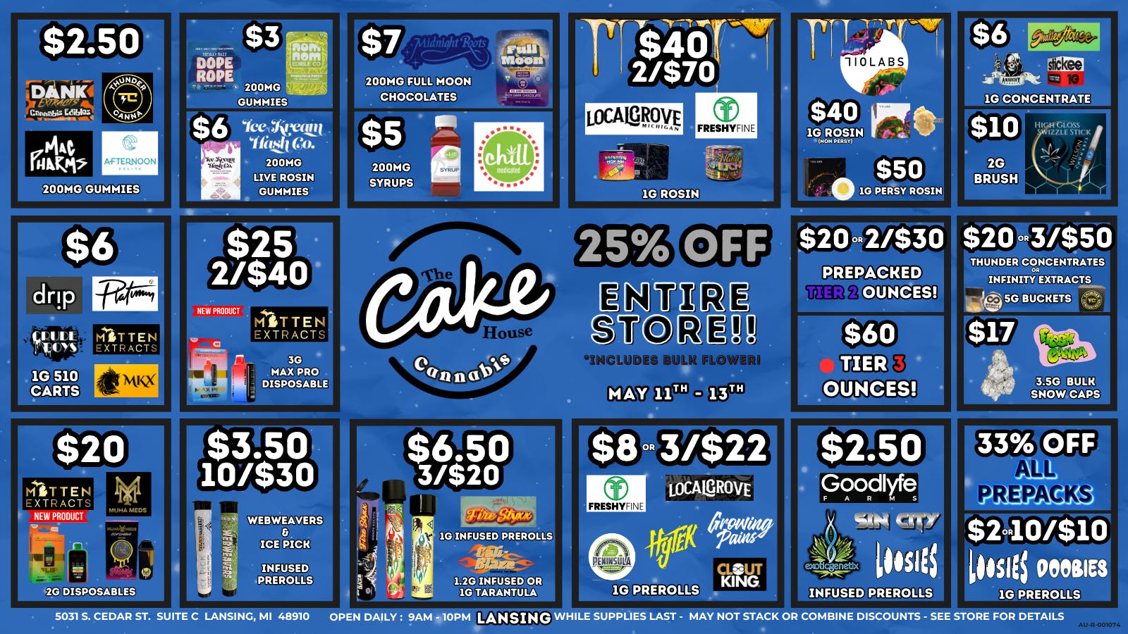 The Cake House - Lansing 25% OFF ENTIRE STORE!!