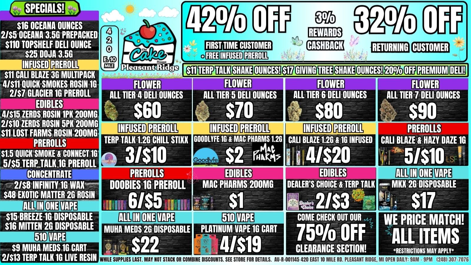 The Cake House - Pleasant Ridge 32% OFF RETURNING! 42% OFF 1ST TIME + FREE INFUSED