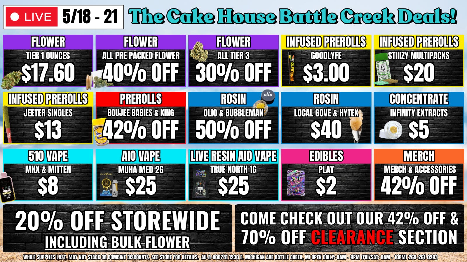 The Cake House - Battle Creek TCH BC Weekly Deals!