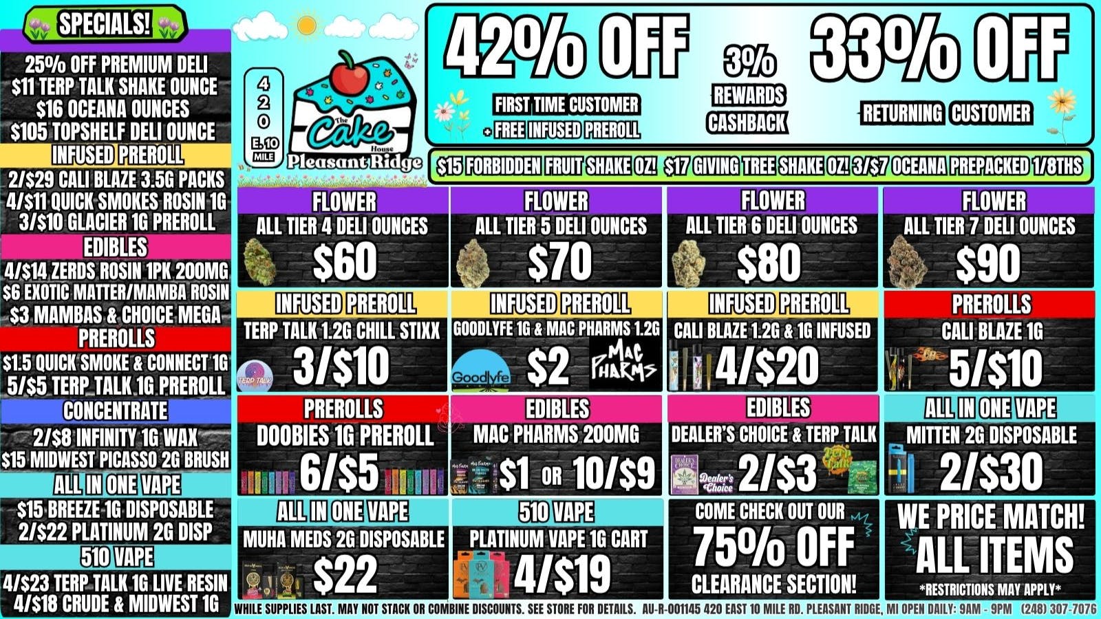The Cake House - Pleasant Ridge 33% OFF RETURNING! 42% OFF 1ST TIME + INFUSED PR!