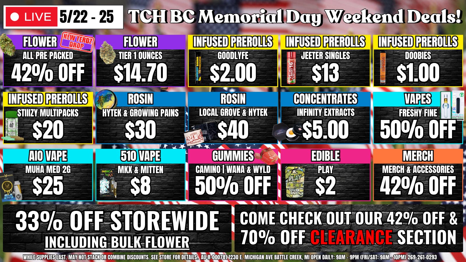 The Cake House - Battle Creek TCH BC Memorial Day Deals!