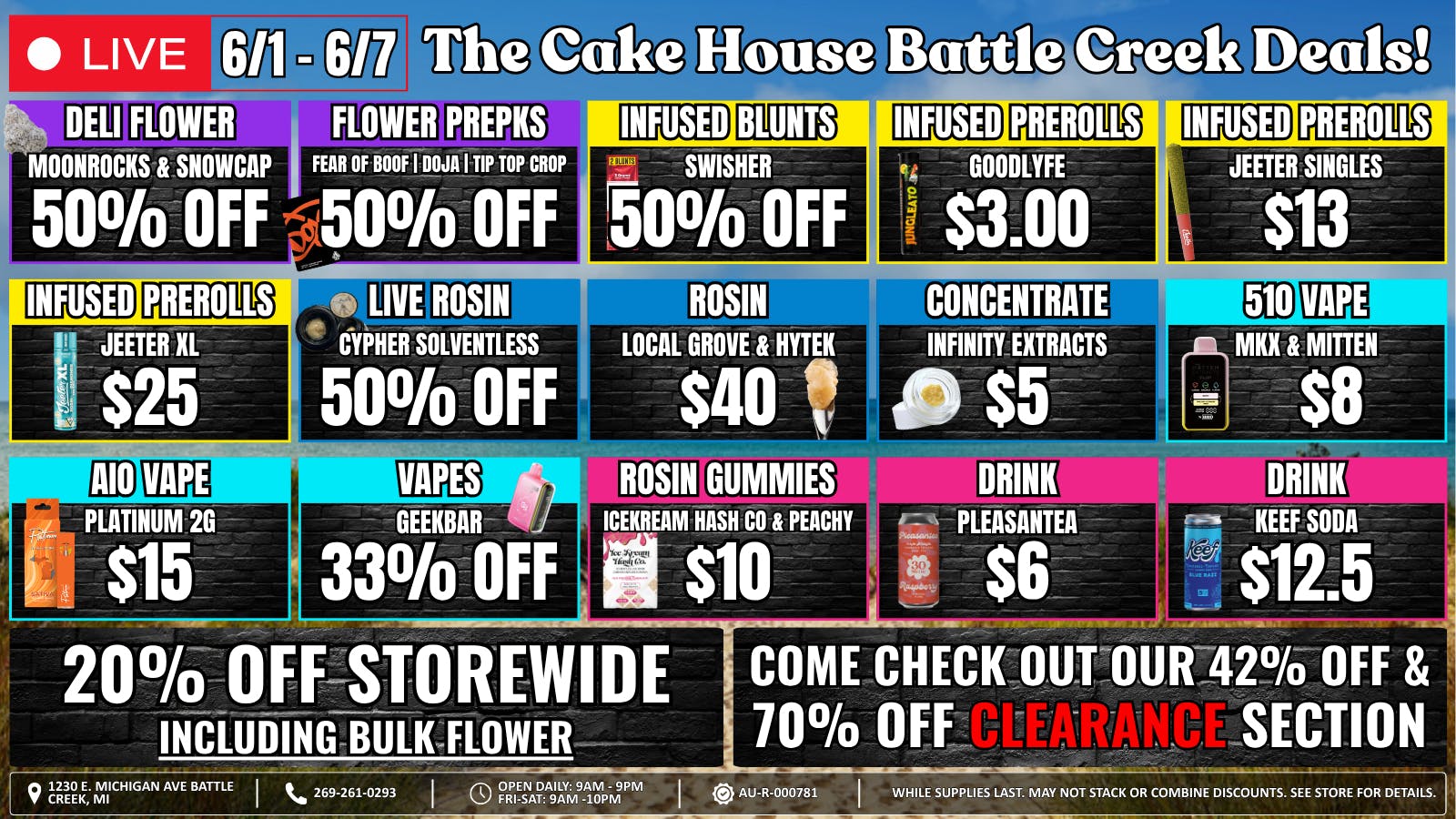 The Cake House - Battle Creek TCH BC Weekly Deals!