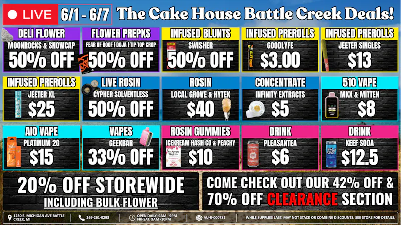 The Cake House - Battle Creek TCH BC Weekly Deals!