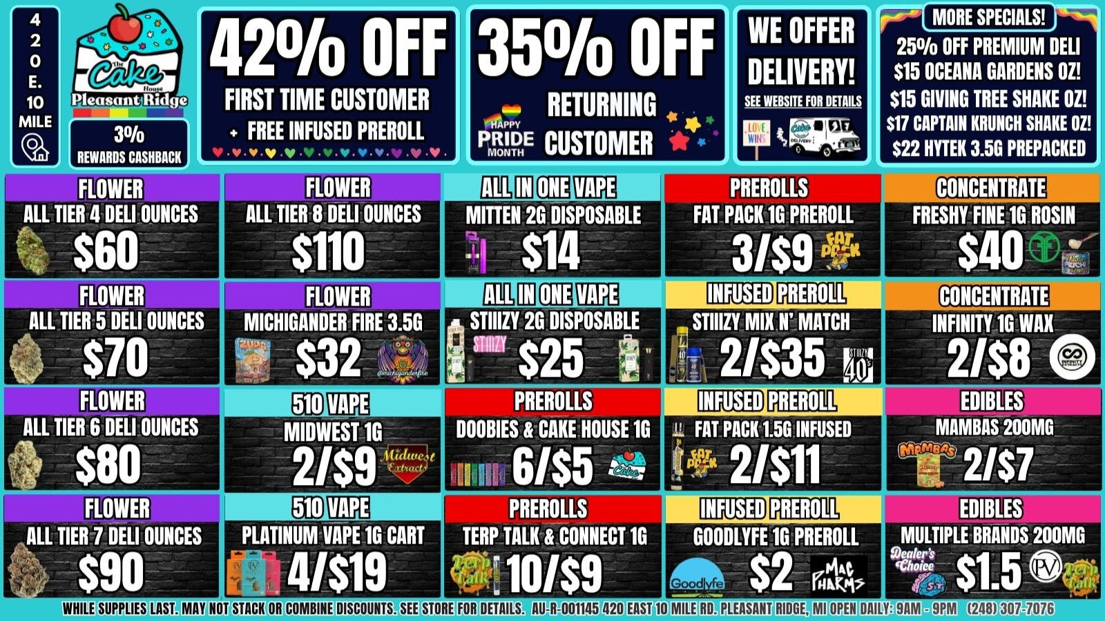 The Cake House - Pleasant Ridge 35% OFF STOREWIDE! 42% OFF 1ST TIME + FREE INFUSED
