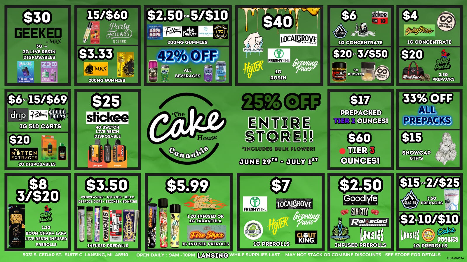 The Cake House - Lansing TCH Lansing Weekly Deals!