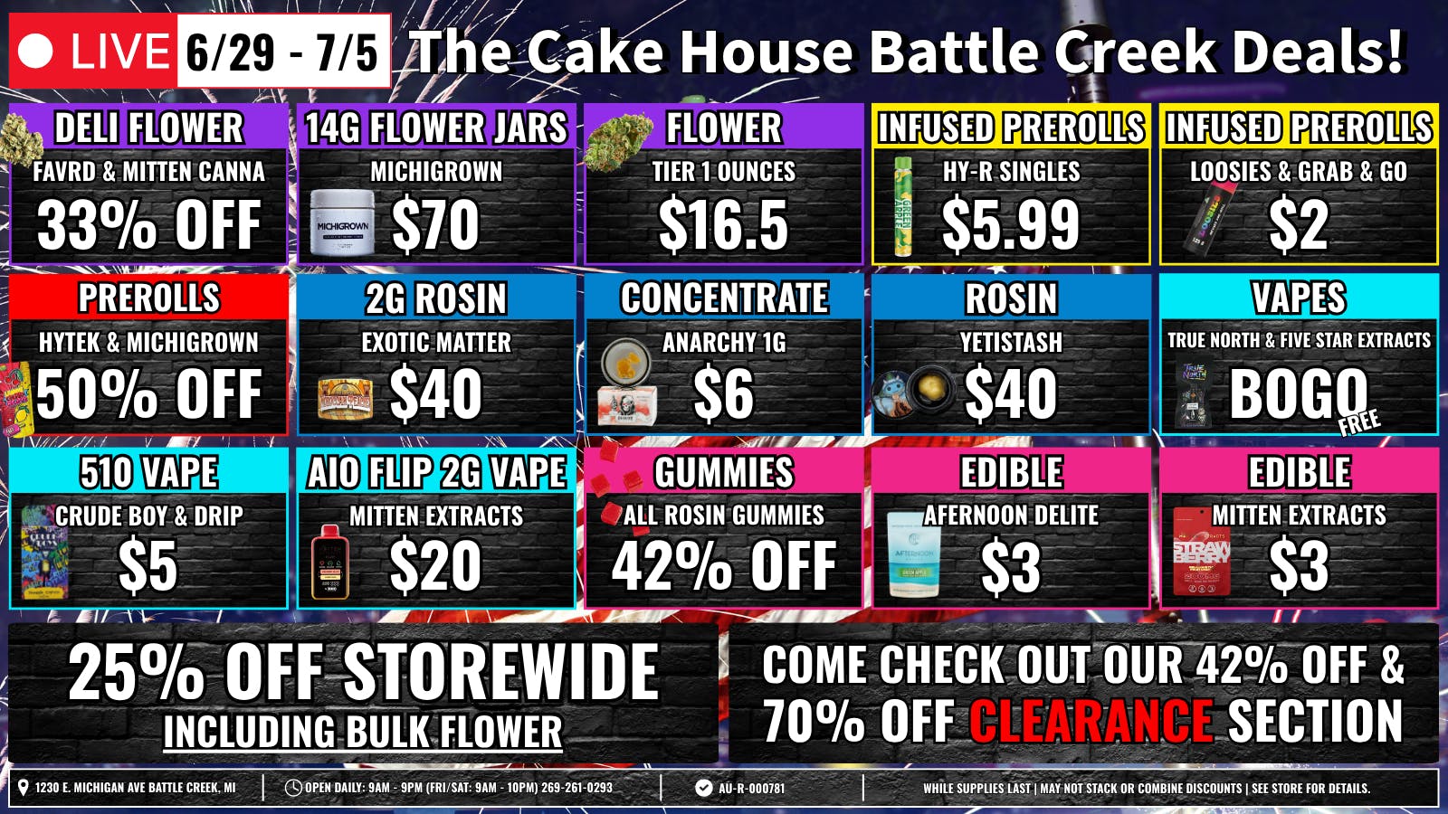 The Cake House - Battle Creek TCH BC Weekly Deals!