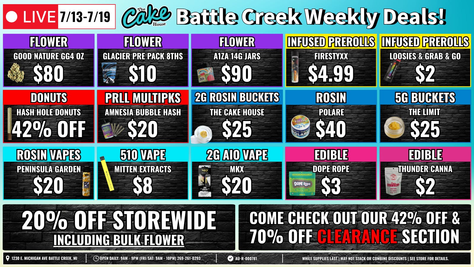The Cake House - Battle Creek TCH Battle Creek Weekly Deals!