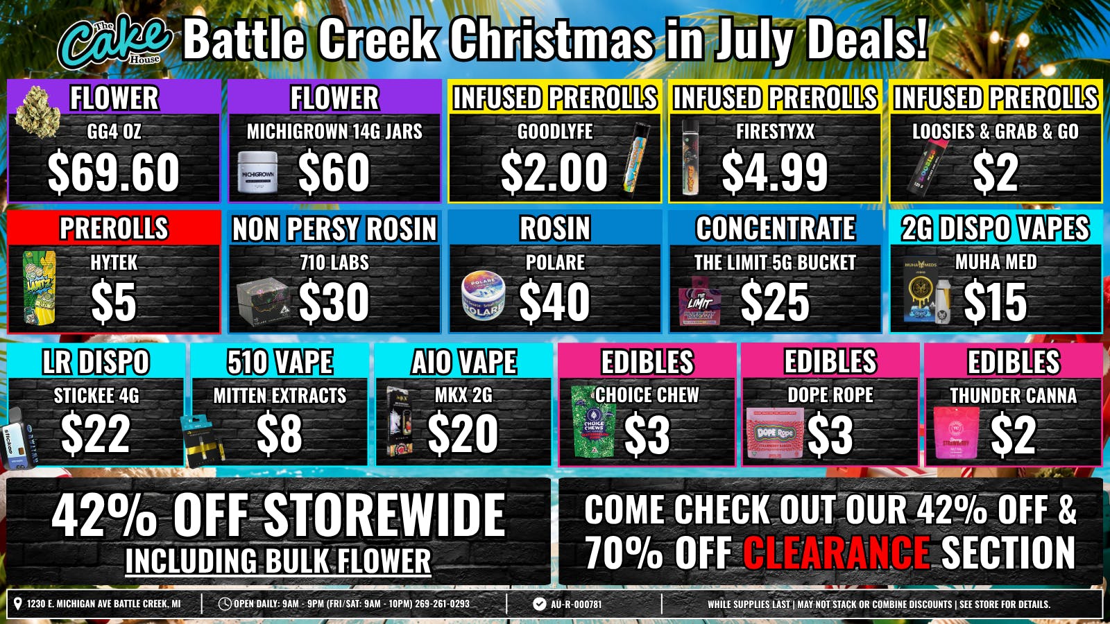 The Cake House - Battle Creek TCH Battle Creek Christmas in July Deals!