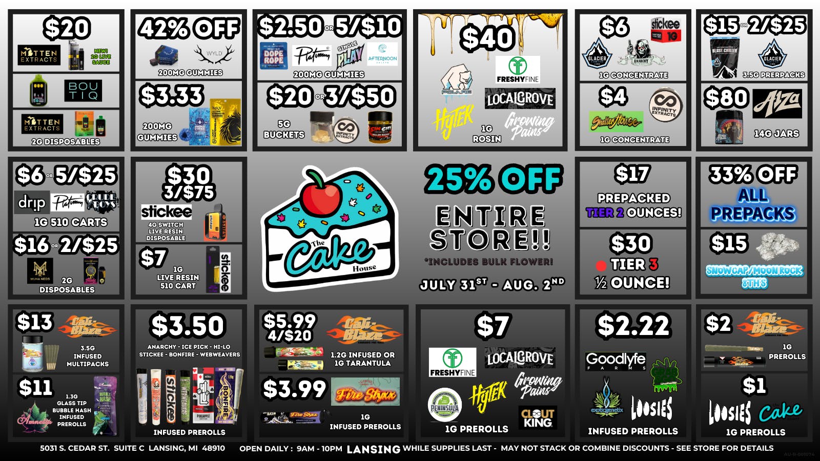 The Cake House - Lansing TCH Lansing Weekly Deals!!