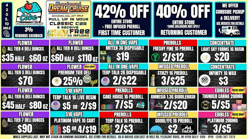 The Cake House - Pleasant Ridge 40% OFF RETURNING! FIRST VISIT 42% + FREE INFUSED!