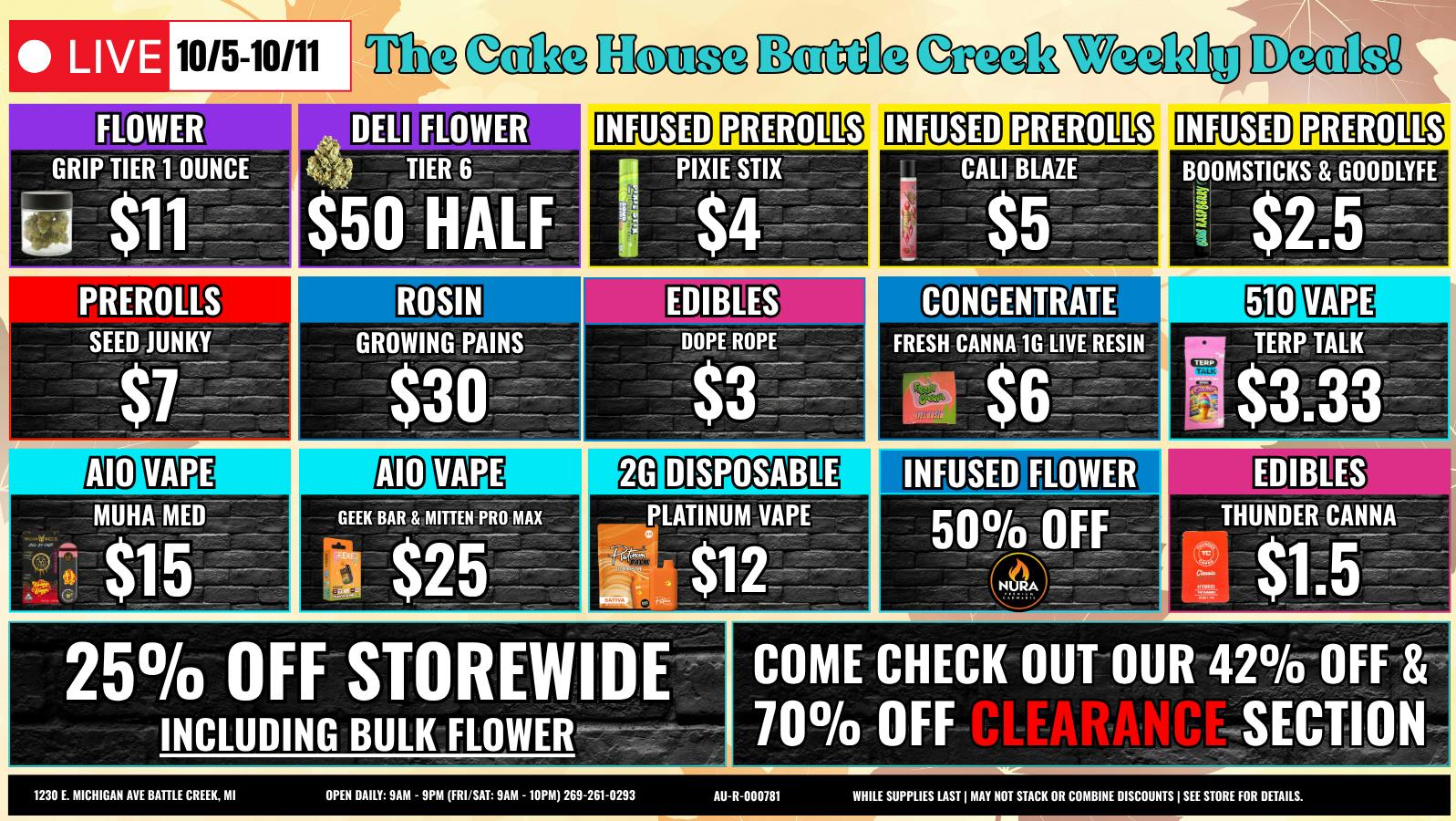 The Cake House - Battle Creek TCH Battle Creek Weekly Deals!
