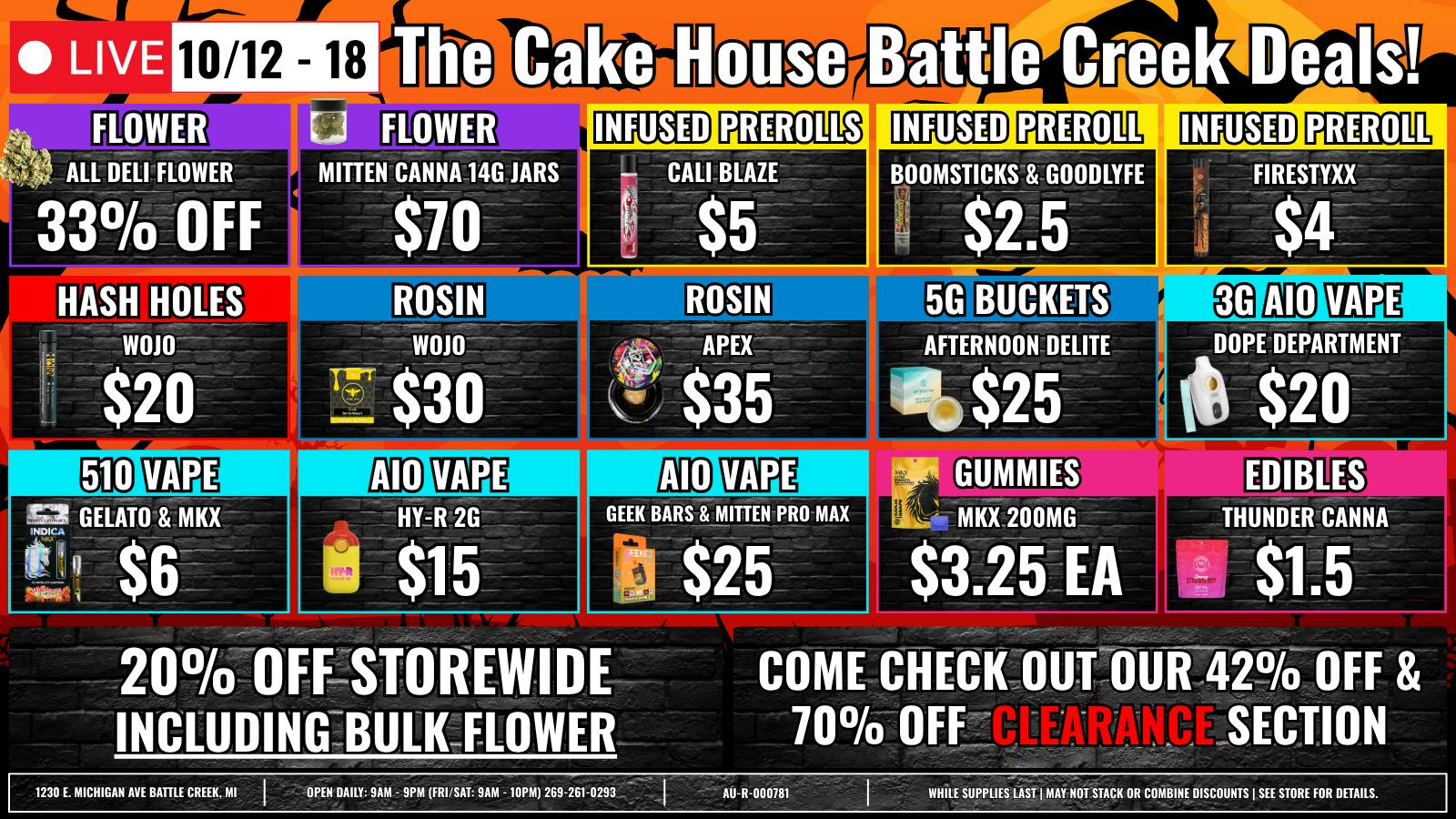 The Cake House - Battle Creek TCH BC Weekly Deals!