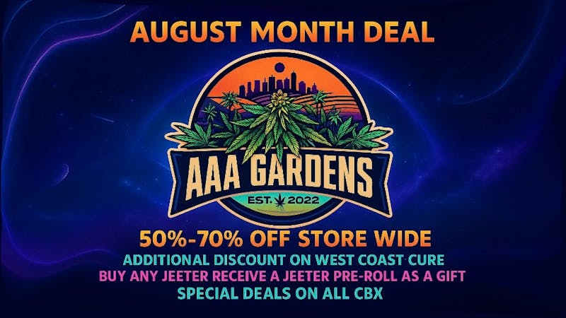AAA GARDEN FIRE DEAL! BUY ANY JEETER GET FREE PREROLL