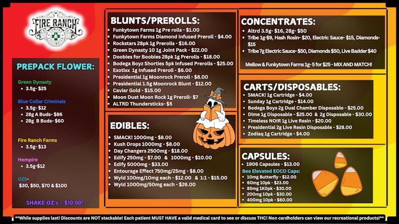 Fire Ranch Farmacy SPOOKY SEASON IS HERE!