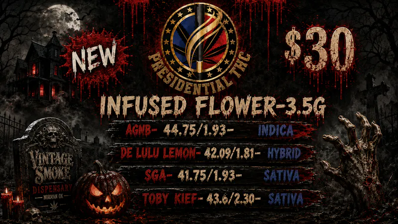Vintage Smoke Dispensary NEW DROP!! PRESIDENTIAL THC INFUSED FLOWER!!!