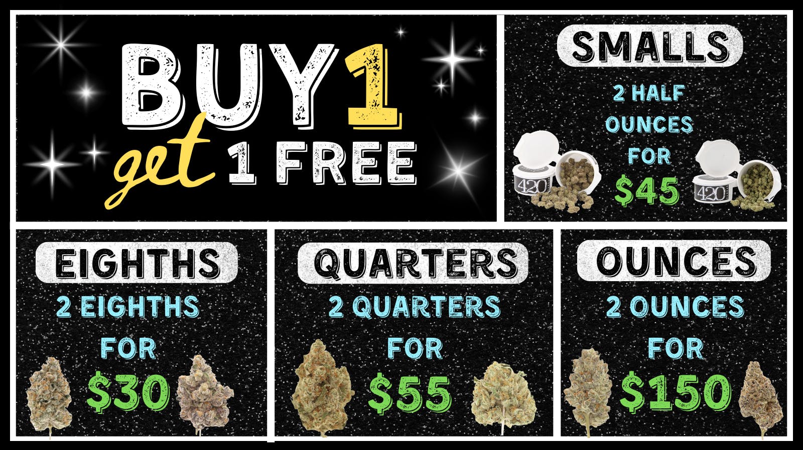 420 Hangar - Curbside Pickup by Appointment, and Delivery 🔥 BOGO DEALS –Smalls, Eighths, Quarters, Ounces🔥