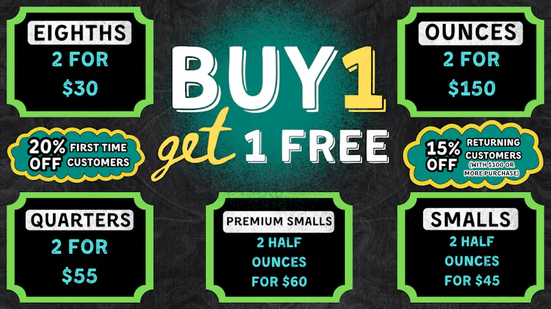 420 Hangar - Curbside Pickup by Appointment, and Delivery 🔥BOGO DEAL–Smalls, Eighths, Quarters, Ounces🔥