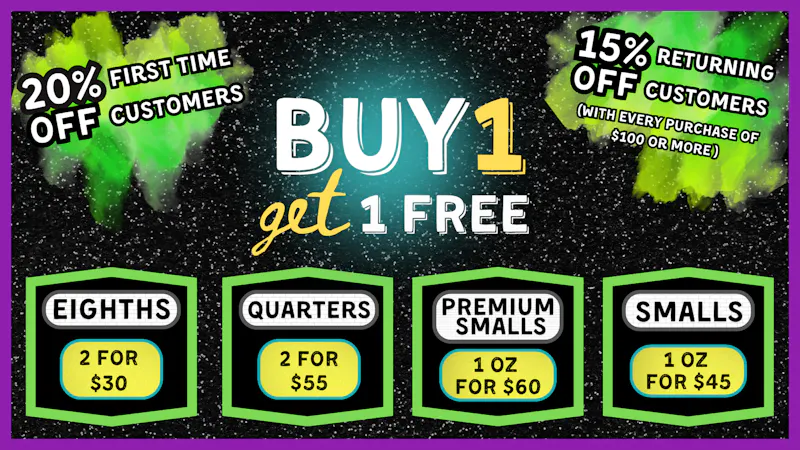 420 Hangar - Curbside Pickup by Appointment, and Delivery 🔥BOGO DEAL–Smalls, Eighths, Quarters🔥