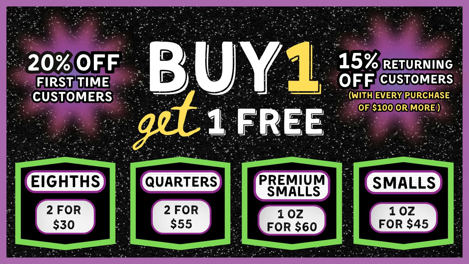 420 Hangar - Curbside Pickup by Appointment, and Delivery 🔥BOGO DEAL – Smalls, Eighths, Quarters🔥