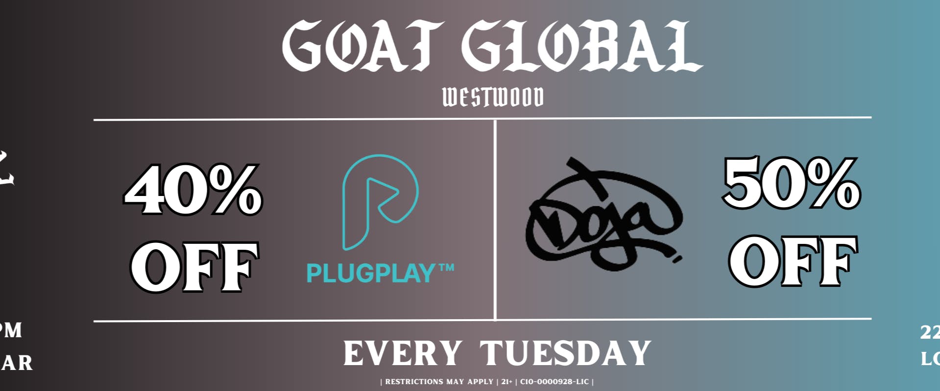 Goat Global Delivery 40% OFF ALL PLUG PLAY PRODUCT