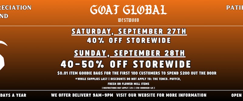 GOAT Global Westwood Patient Appreciation Weekend