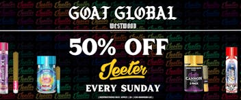 Goat Global Delivery JEETER SUNDAY | 50% OFF ALL JEETER PRODUCT