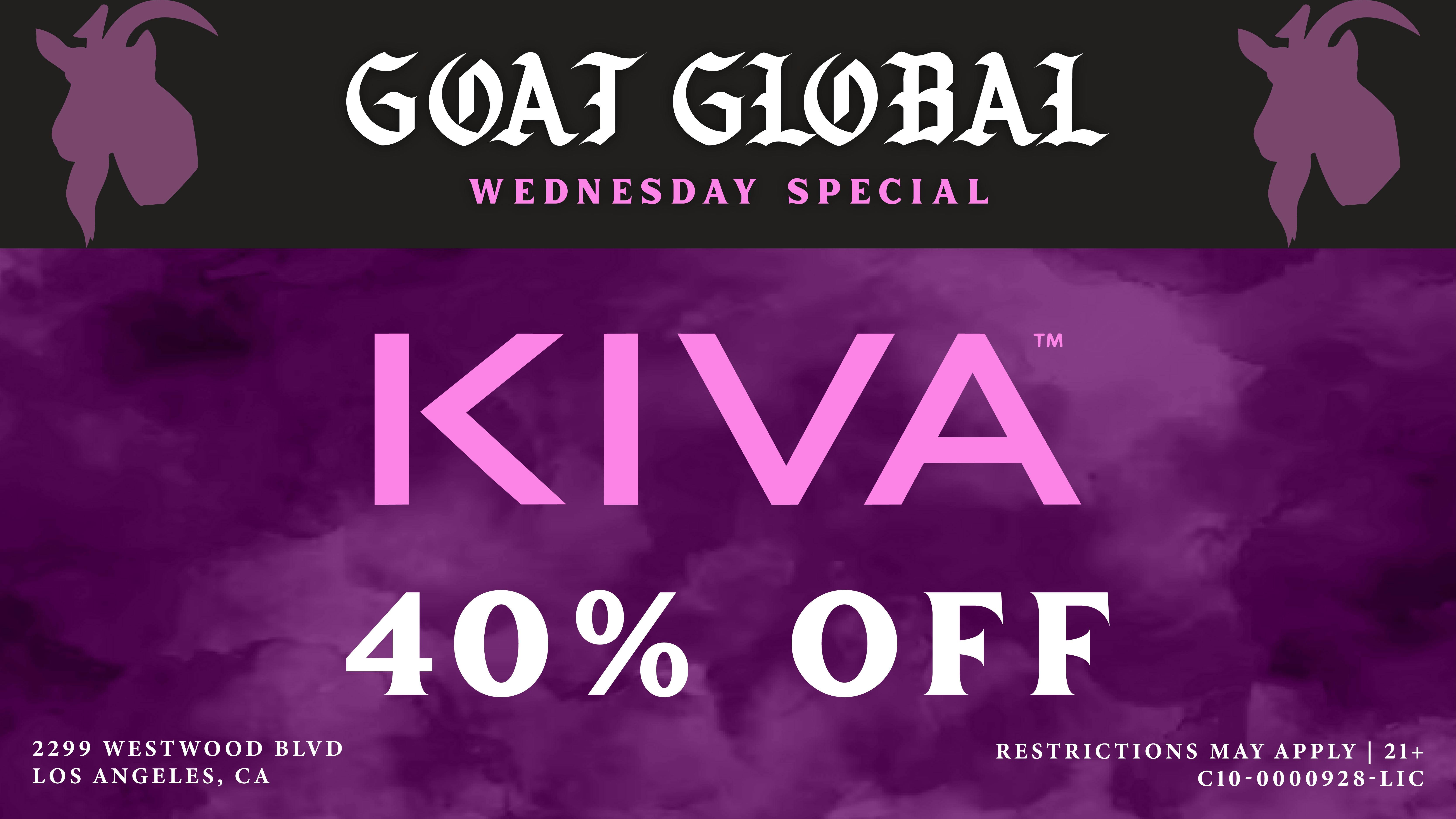 GOAT Global Westwood 🩷 40% OFF KIVA EVERY WEDNESDAY