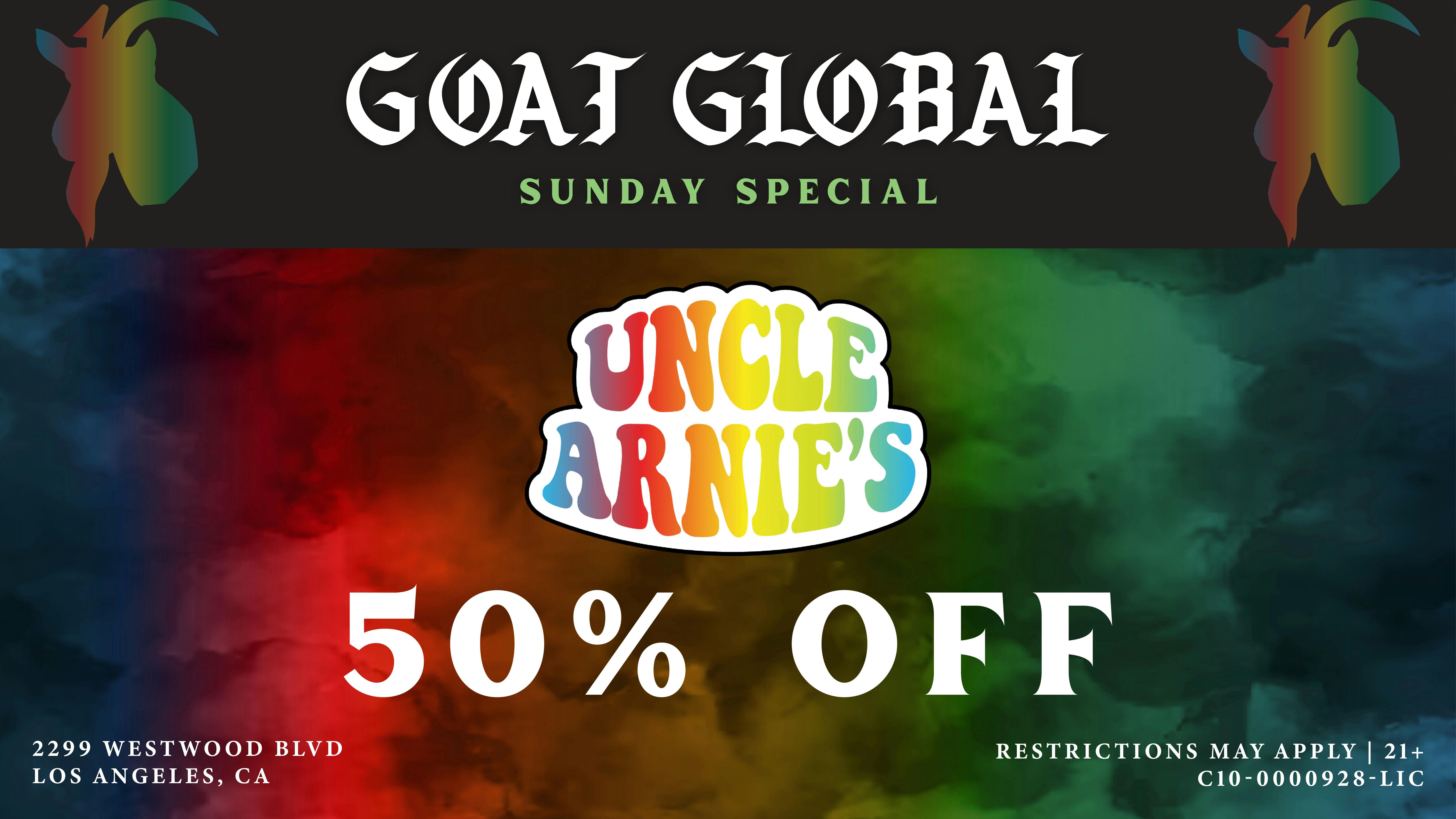 GOAT Global Westwood 🌈 50% OFF UNCLE ARNIE'S EVERY SUNDAY 🌈