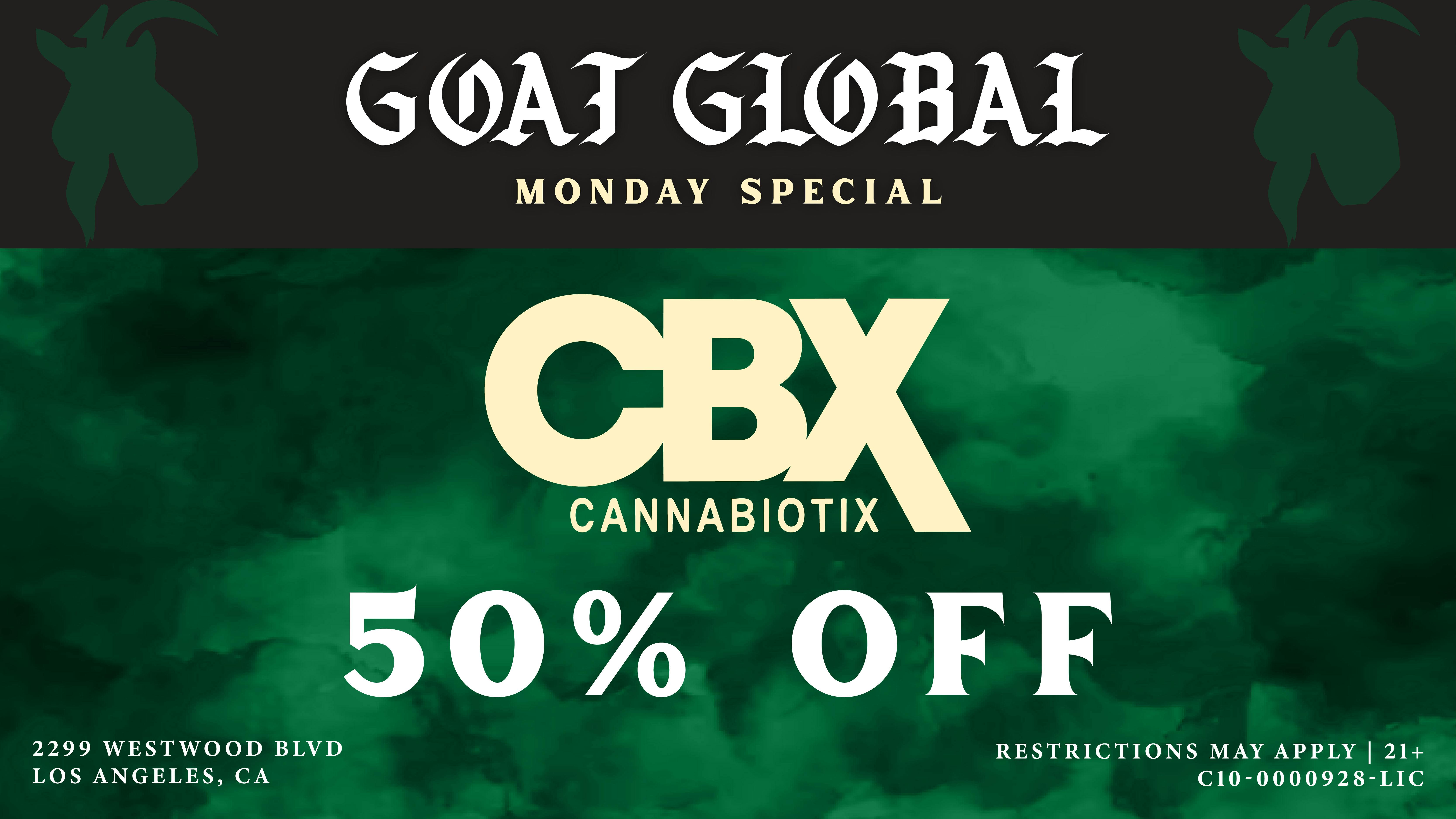 Goat Global Delivery 🍃 50% OFF CANNABIOTIX EVERY MONDAY 🍃
