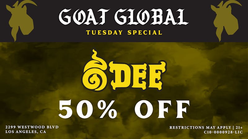GOAT Global Westwood 🟡 50% OFF DEE THAI EVERY TUESDAY 🟡