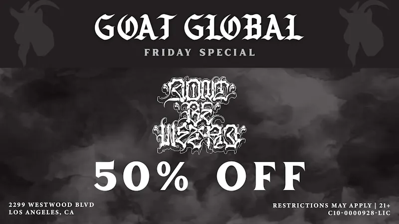 GOAT Global Westwood ⚫️ 50% OFF DON'T BE WEIRD EVERY FRIDAY ⚫️