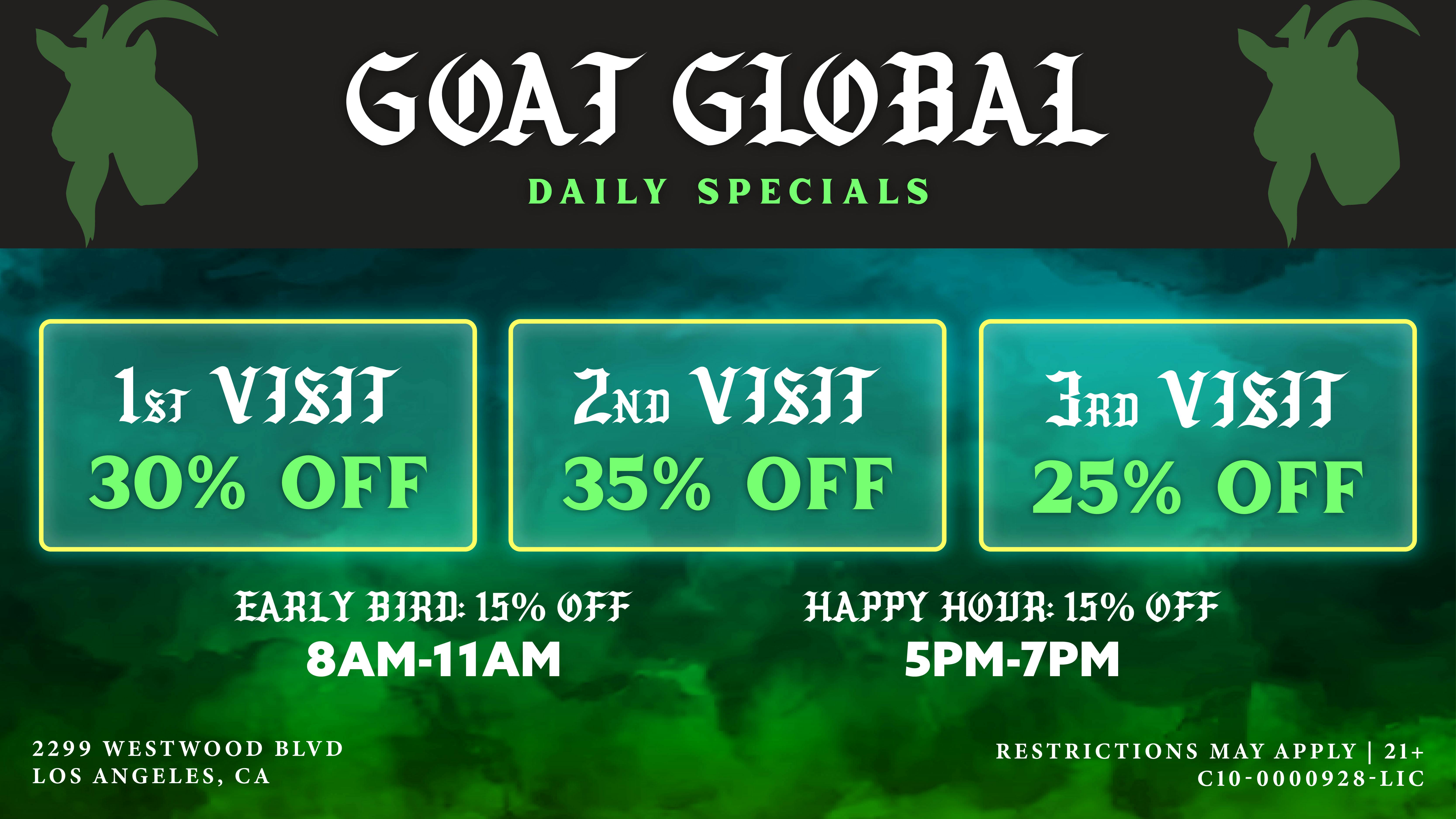 GOAT Global Westwood GET 30% OFF YOUR FIRST ORDER WITH GOAT GLOBAL