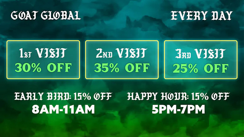 GOAT Global Westwood 🐐 First Time Patients Receive 30% OFF 🐐