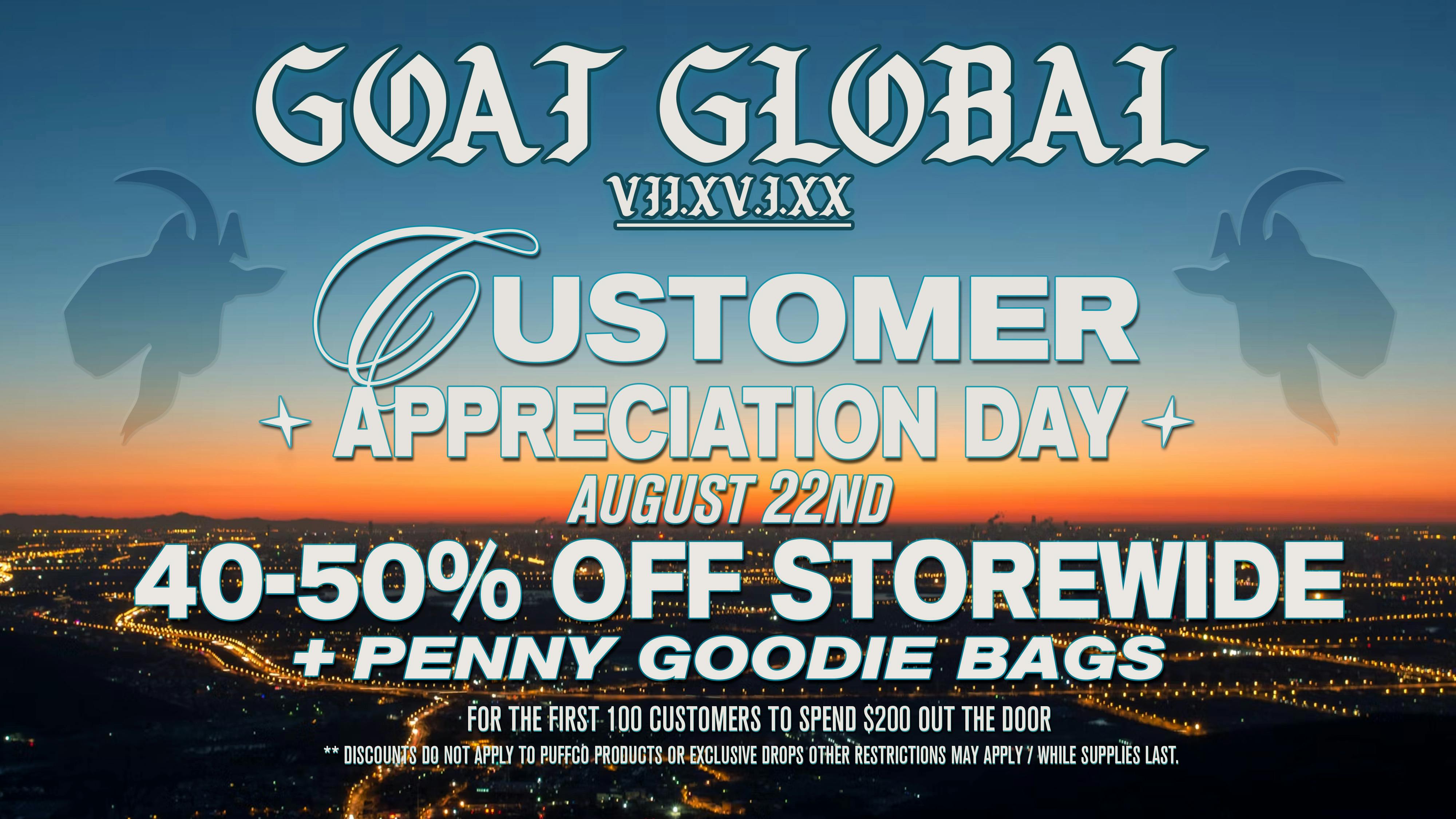 Goat Global - West Hollywood 40-50% OFF | CUSTOMER APPRECIATION DAY