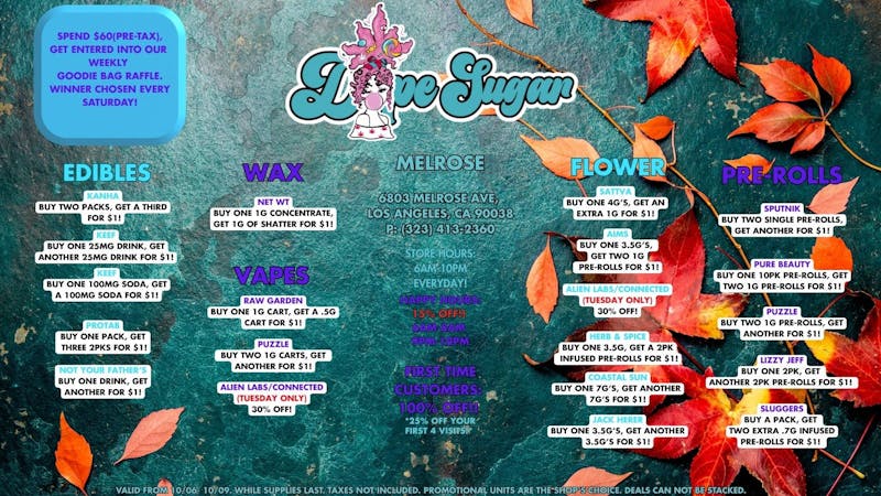 Dope Sugar 100% OFF FTP!! TAXES INCLUDED IN ONLINE PRICE!