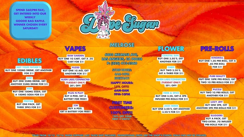 Dope Sugar 100% OFF FTP! 6AM-10PM DAILY!