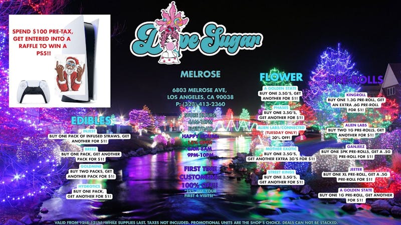 Dope Sugar 100% OFF FTP!! OPEN 6AM-10PM DAILY!!