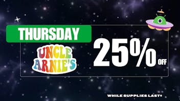 KANNA 25% Off Uncle Arnies Thursday