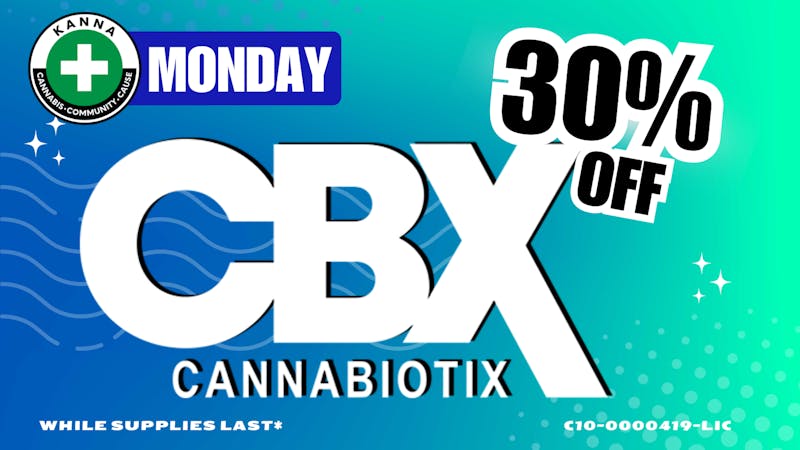 KANNA Monday 30% Off CBX