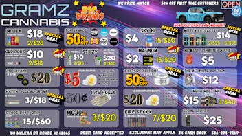 Gramz Cannabis - Romeo 50 CENT PR!!! 50% OFF DOJA, BREEZE, VAPIN APE!!!