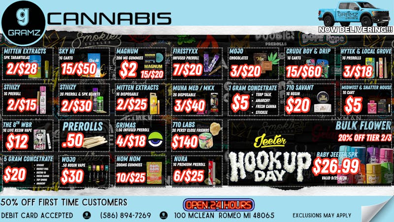 Gramz Cannabis - Romeo JEETER HOOK UP DAY!!! BABY JEETERS 5PK $26.99
