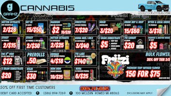 Gramz Cannabis - Romeo FRUZI TERP INFUSED FLOWER 15G/$75!!!