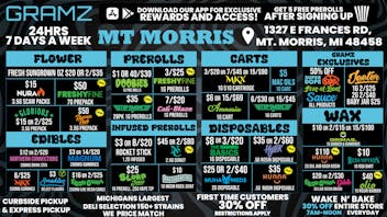 Gramz Cannabis - Mt. Morris OPEN 24 HOURS 7 DAYS A WEEK!