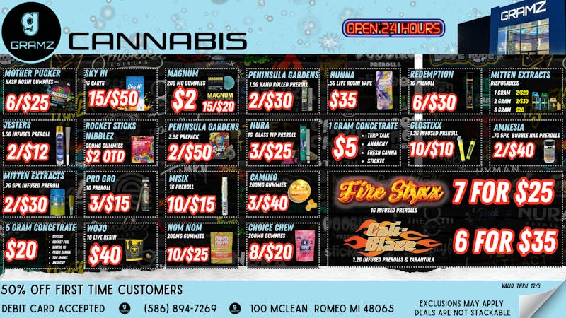 Gramz Cannabis - Romeo WAKE & BAKE 30% OFF!!! OPEN 24HRS!!!