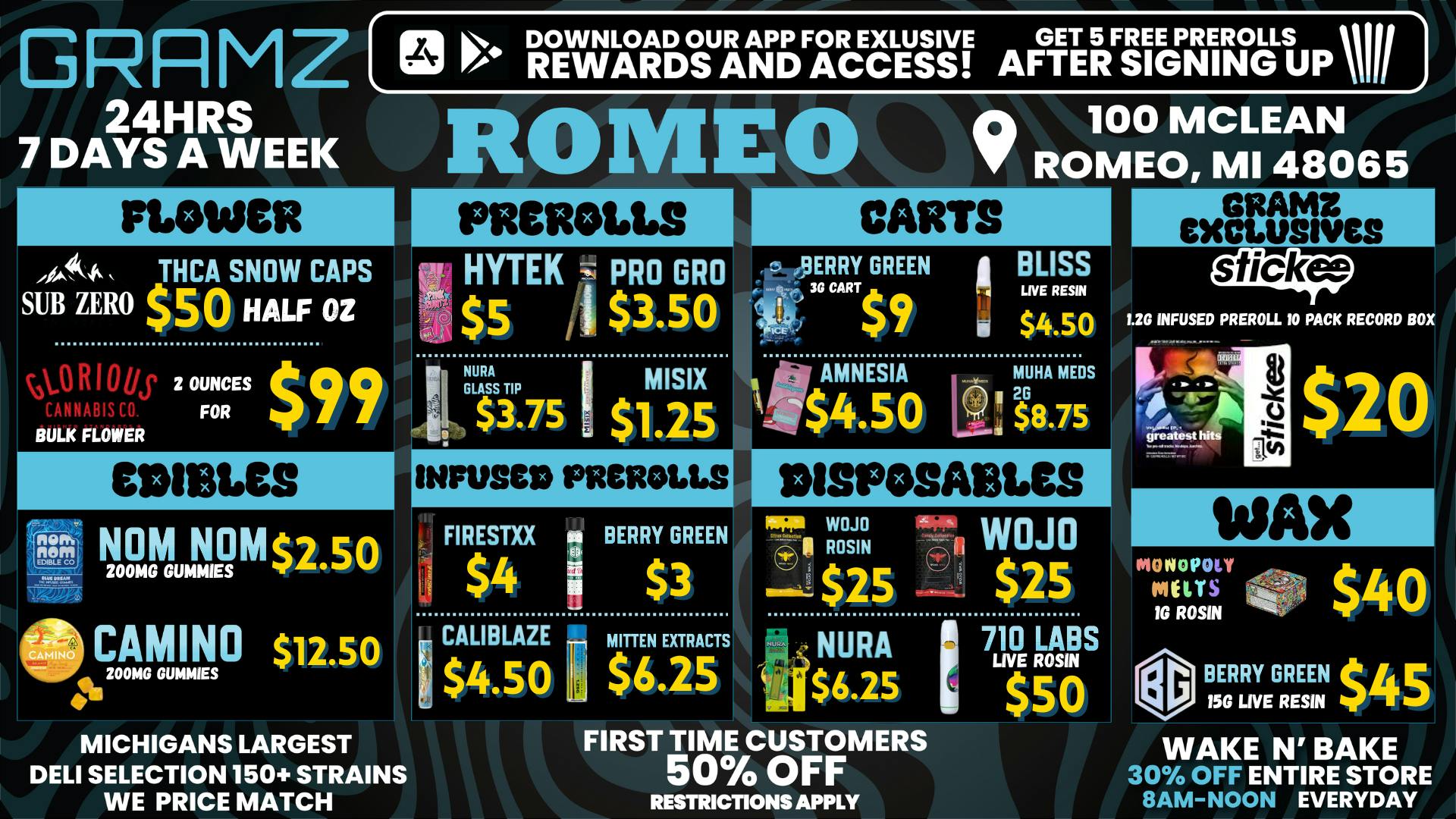 Gramz Cannabis - Romeo ENTERING THE NEW YEARS WITH PRICES SLASHED!!!
