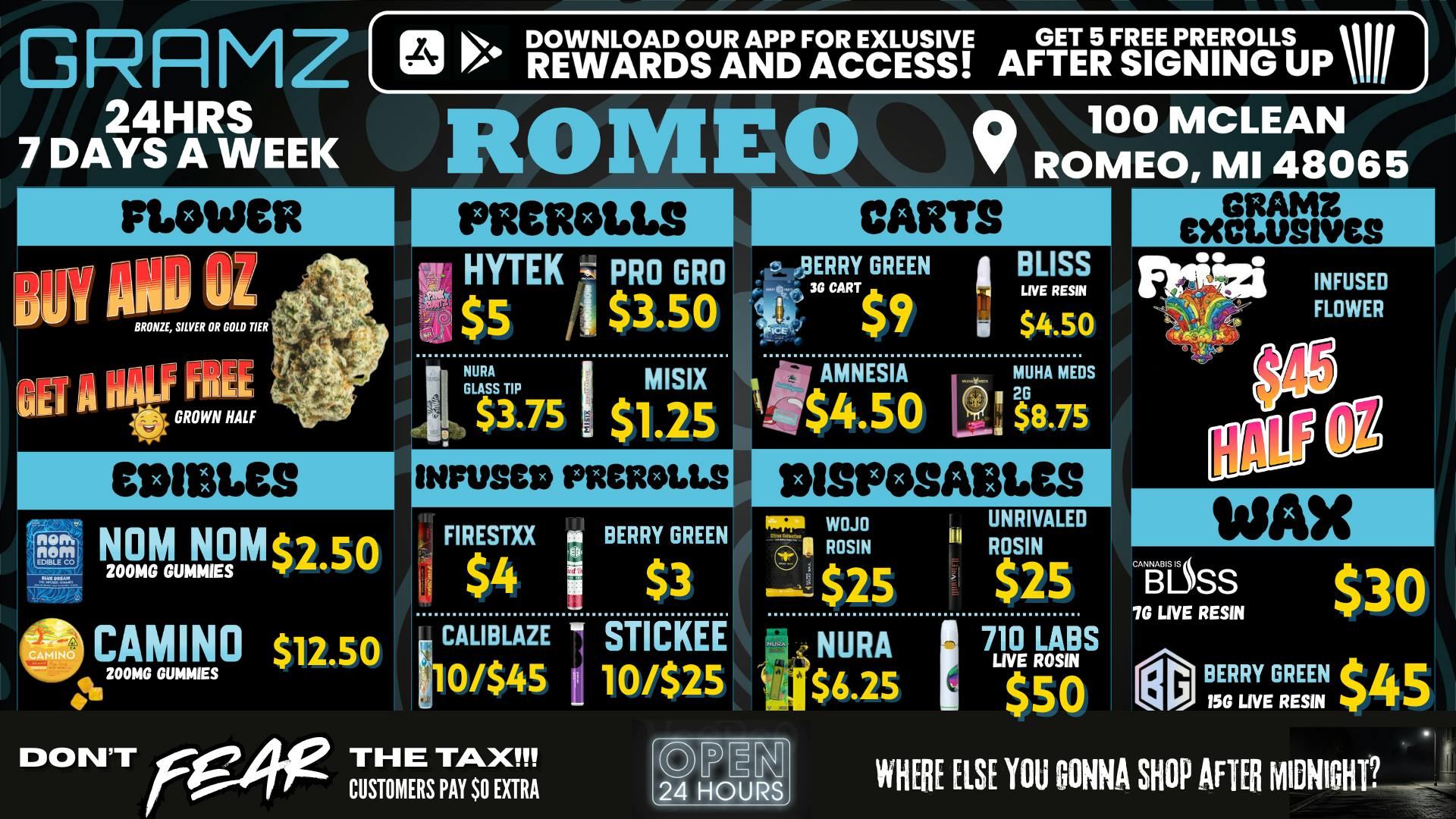 Gramz Cannabis - Romeo OPEN 24/7, NO SERIOUSLY!!!!